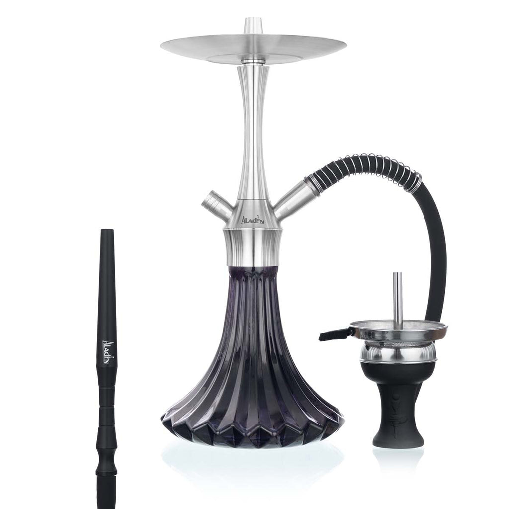 Aladin Shisha MVP a36 silber schwarz Komplettset