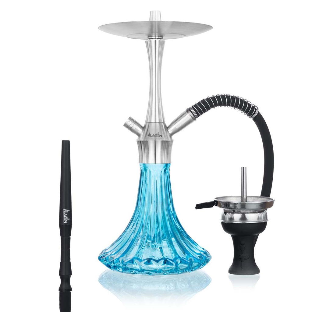 Aladin Shisha MVP a36 silber blau Komplettset