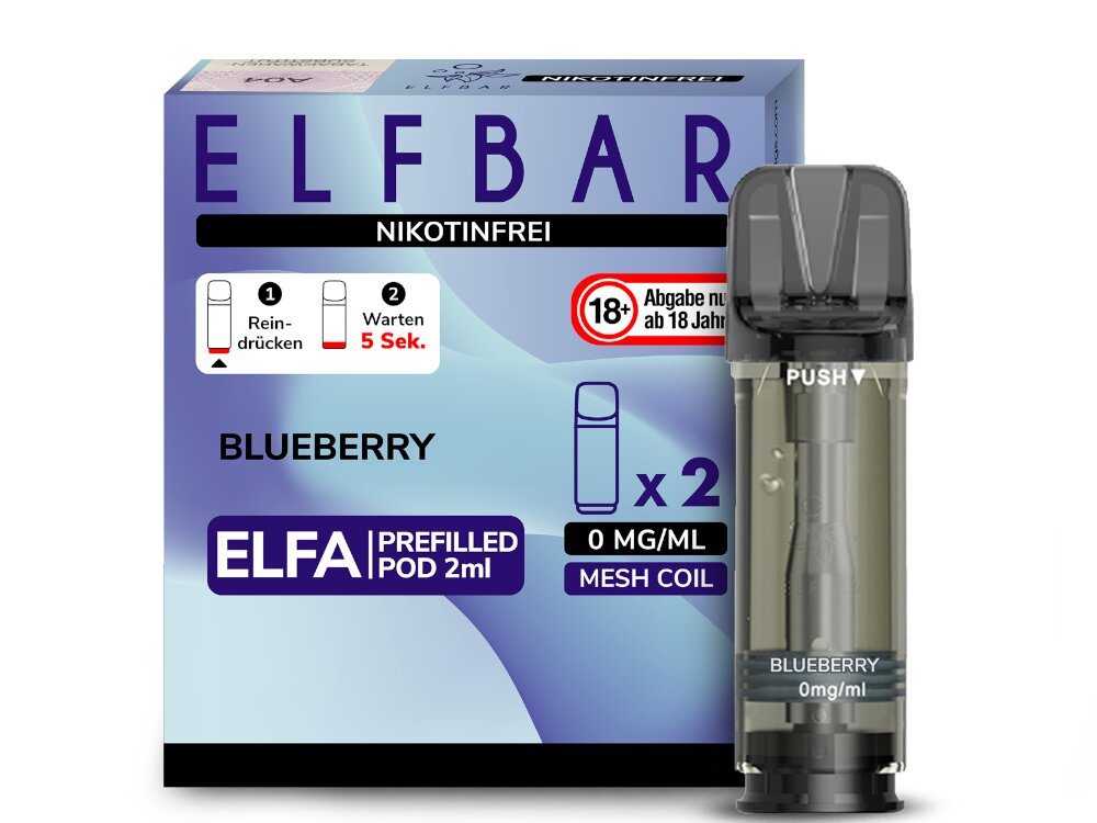 Elfbar Elfa Prefilled Pods Nikotinfrei Blueberry