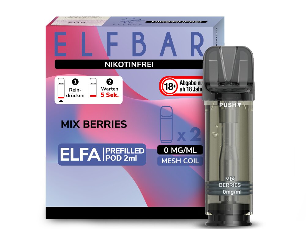 Elfbar Elfa Prefilled Pods Nikotinfrei Mix Berries