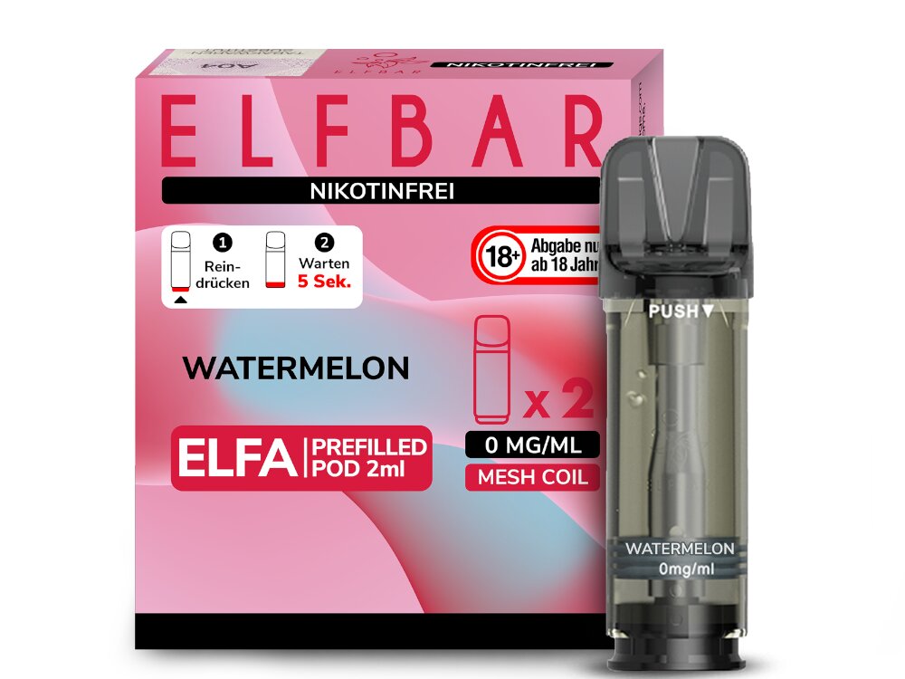 Elfbar Elfa Prefilled Pods Nikotinfrei Watermelon