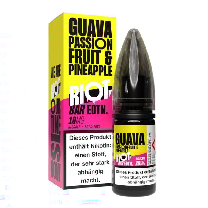 Riot Squat Bar Edition Nikotinsalz Liquid Guava Passionfruit Pineapple