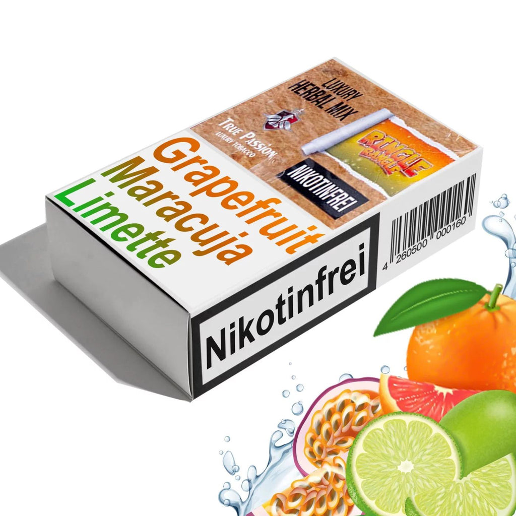 True Passion Herbal Mix Nikotinfrei Shisha Tabak Ringle Rangle